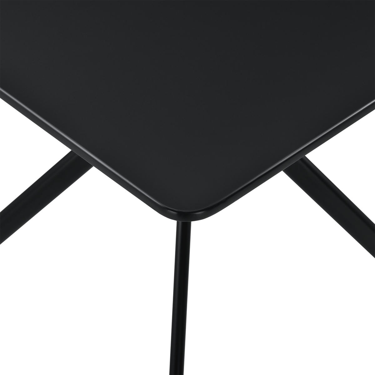 ESSTISCH Ankara - Schwarz, Holzwerkstoff/Metall (78/78/75cm) - [en.casa]