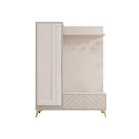 GARDEROBE-SET Xylix 1D1K - Sandfarben/Goldfarben, Holzwerkstoff/Metall (134/180/40cm) - MIRJAN24