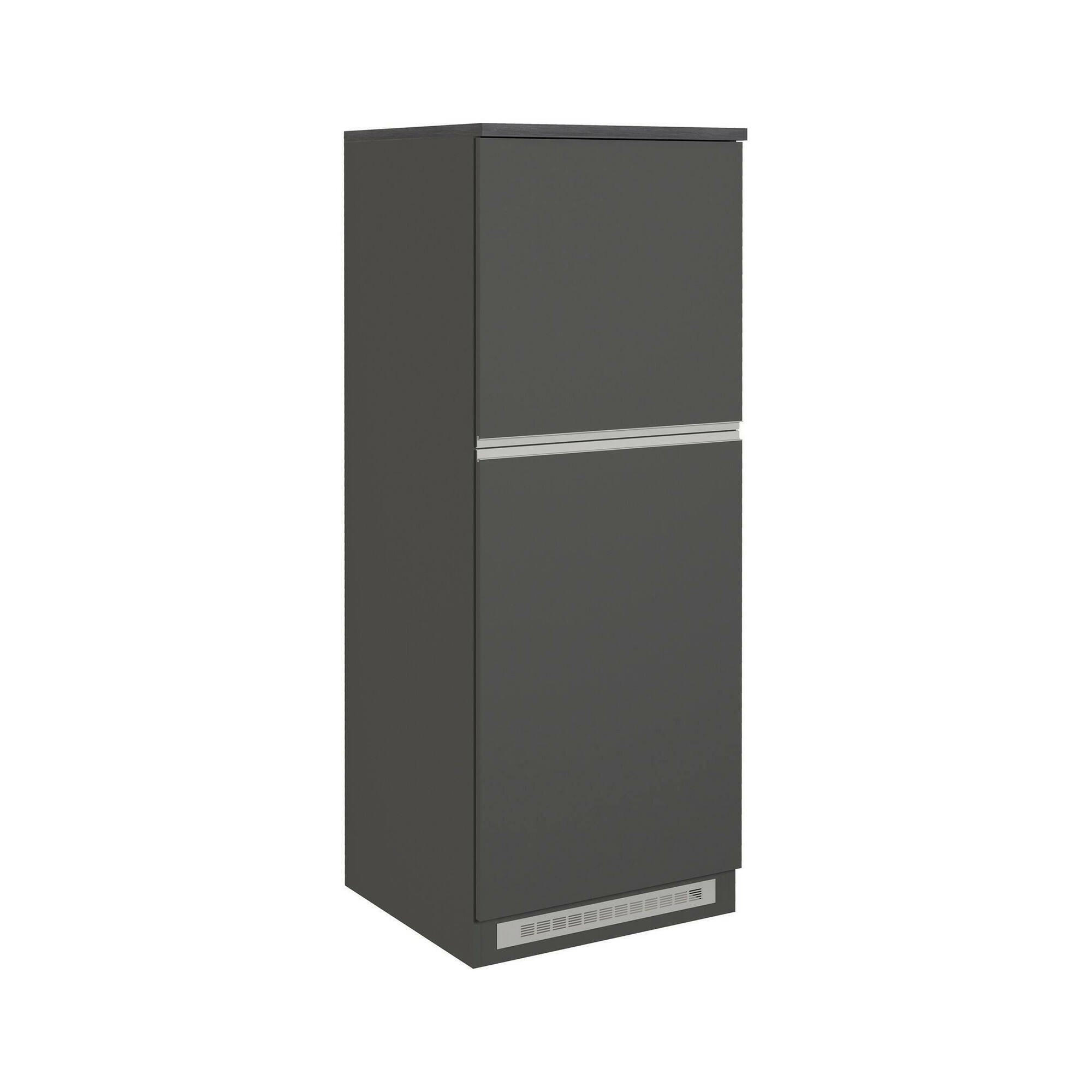 Dmora Küchenschrank Schwarz 60x165x60 cm