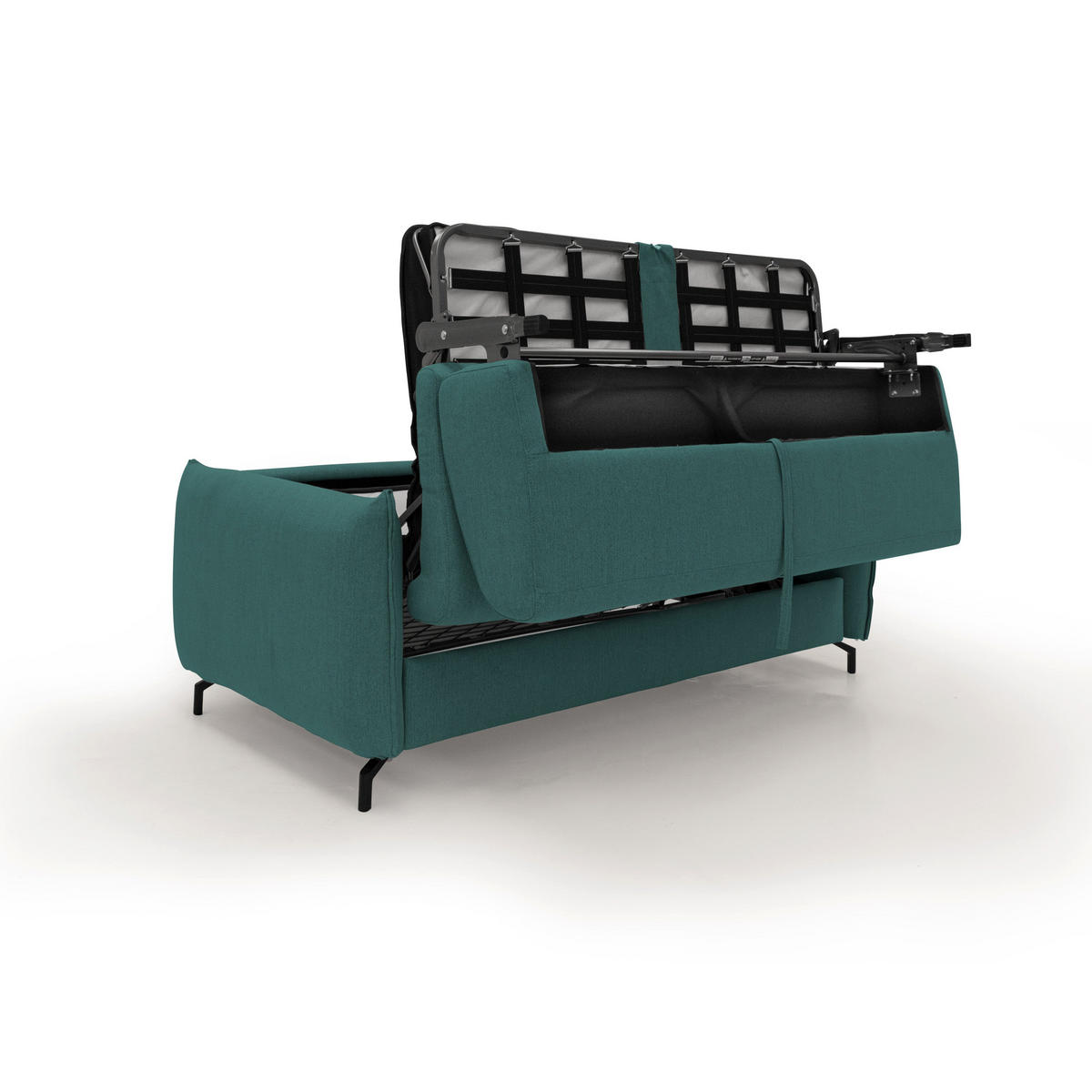 SCHLAFSOFA Scarlet - Petrol, Textil (195/95/96cm) - Divani.store