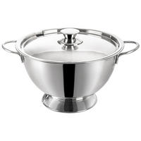 EDELSTAHL-SUPPENTERRINE MIT DECKEL 4,5 l - Silberfarben, Metall (26.5/18/33.5cm) - Orion 