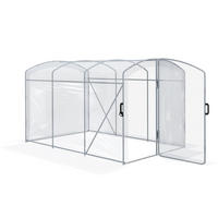 FOLIENGEWÄCHSHAUS, Tunnel-Gewächshaus mit 1 Tür, für Garten, Balkon, PE, Transparent - Transparent, Kunststoff/Metall (200/195/300cm) - Outsunny