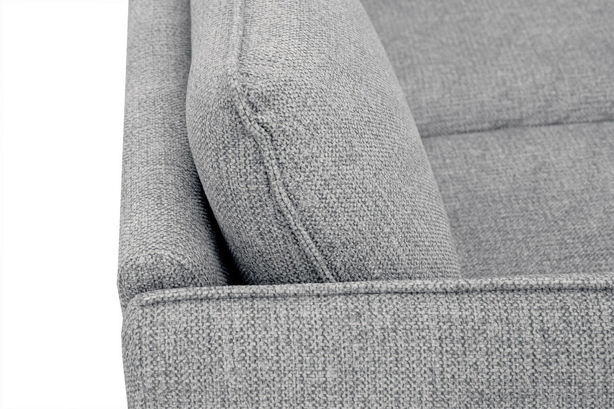 ECKSOFA HOSTEN 4-Sitzer, grau - Schwarz/Grau, Holzwerkstoff/Textil (269/158cm) - Courtois Laville