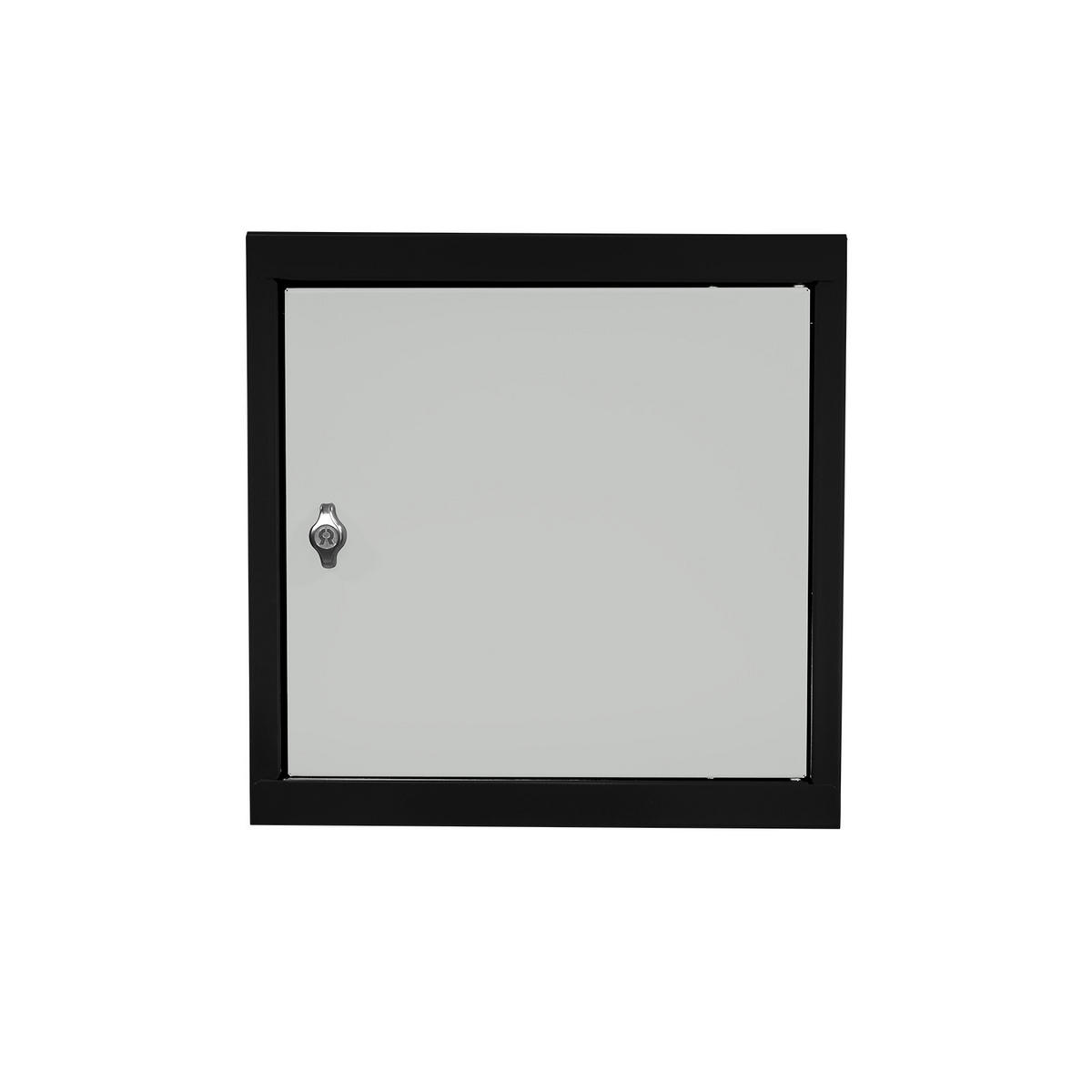 SCHLIESSFACHWÜRFEL Blocky mit Drehriegelschloss für Vorhängeschloss 40x40x40cm Anthrazit/Lichtgrau - Schwarz/Grau, Metall (40/40/40cm) - PROREGAL