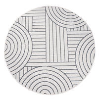 OUTDOOR-TEPPICH DuoRug 5842 Grau 120x120 cm - Grau, Textil (120/120cm) - carpet city