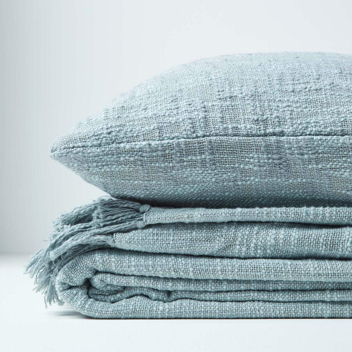 ÜBERWURF Nirvana Slub 225/255 cm, 100% Baumwolle - Grau, Textil (225/225cm) - Homescapes