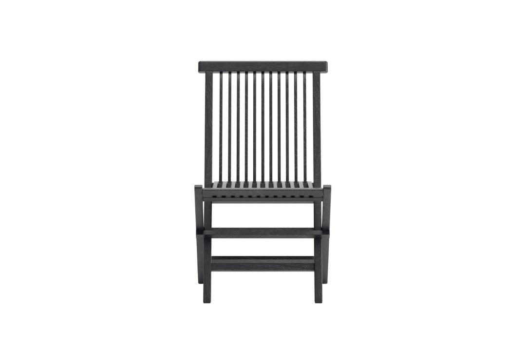 GARTENSTUHL, Kenya, Schwarz, Teak., 47 x 61 x 89 cm - Schwarz, Holz (47/89/61cm) - ebuy24