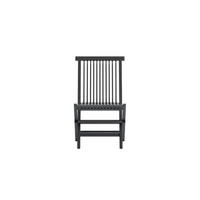 GARTENSTUHL, Kenya, Schwarz, Teak., 47 x 61 x 89 cm - Schwarz, Holz (47/89/61cm) - ebuy24