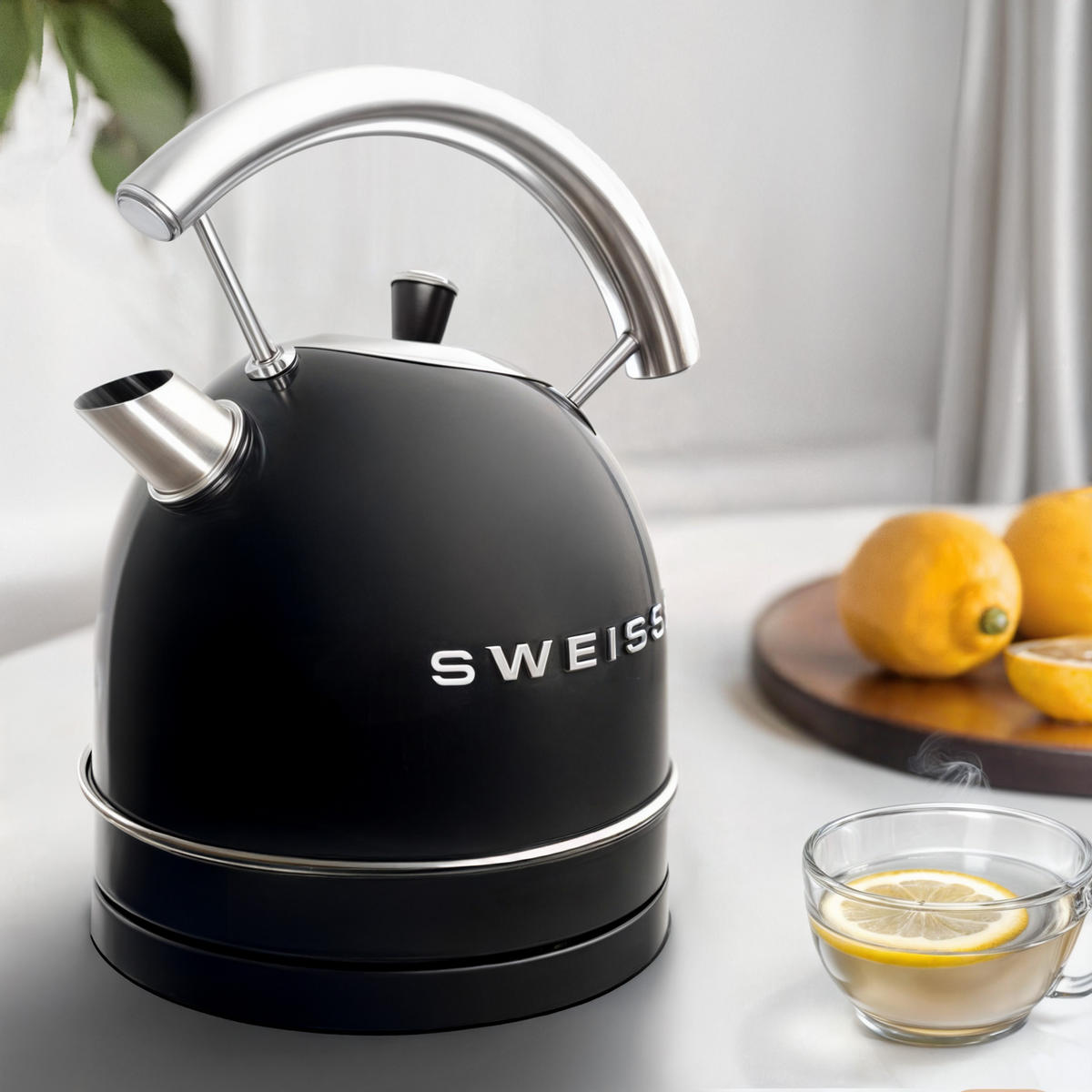 WASSERKOCHER KTL9 Schwarz, Vintage - Schwarz, Metall (20/27.5/23.5cm) - SWEISS