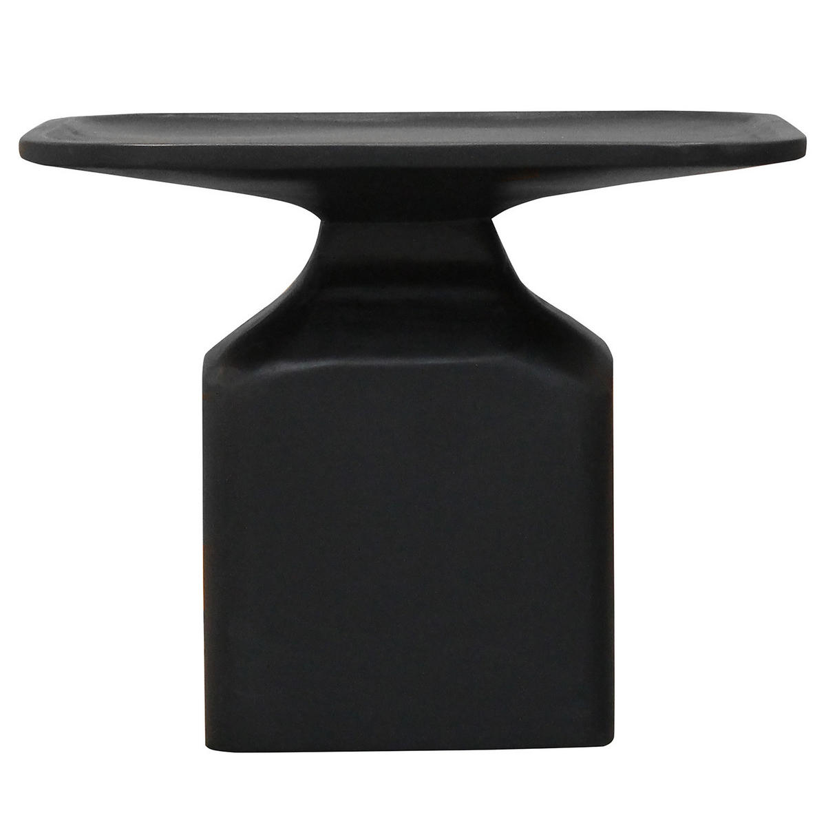 MASSIVER BEISTELLTISCH - Mango Schwarz - Schwarz, Holz (48/56/45cm) - home24
