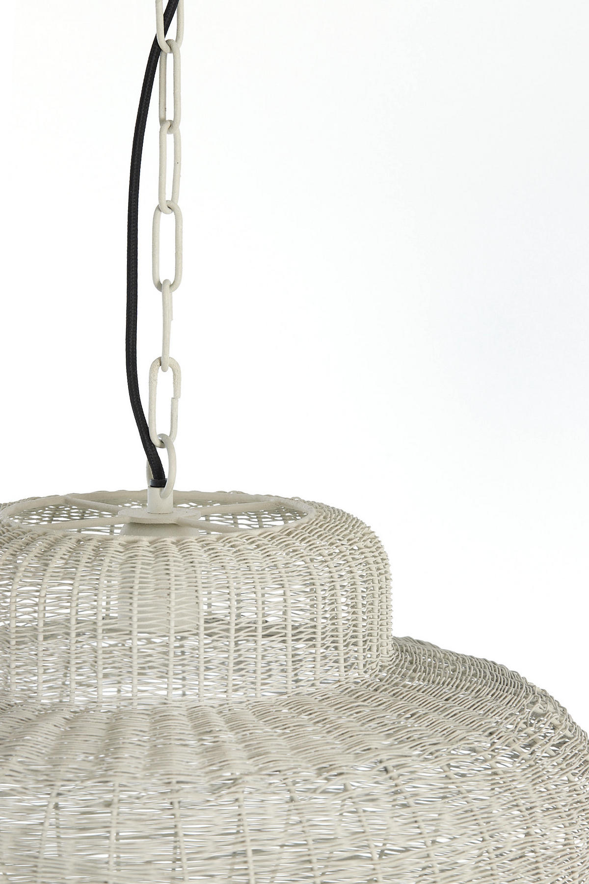 HÄNGELAMPE Piedra Weiß Ø47/26 cm - Weiß, Metall (47/47/26cm) - Light & Living