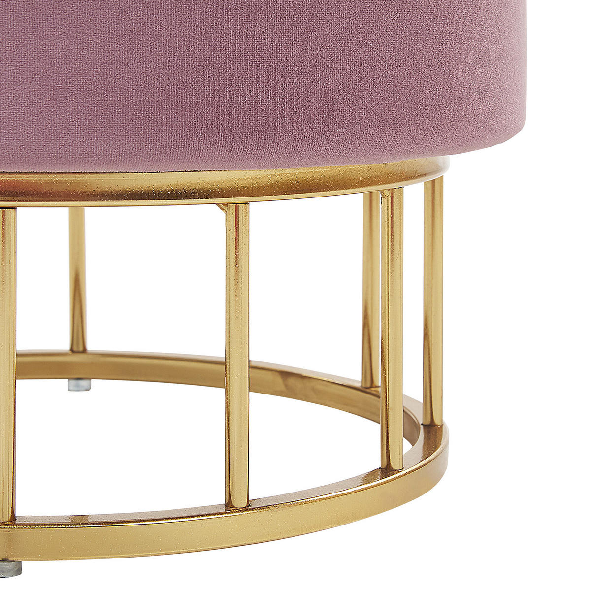 HOCKER Elgin 37/37/42 cm - Pink, Textil (37/42/37cm) - Beliani