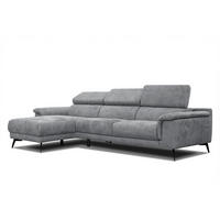ECKSOFA FIERO 4-Sitzer, grau - Schwarz/Grau, Holzwerkstoff/Textil (158/269cm) - Courtois Laville