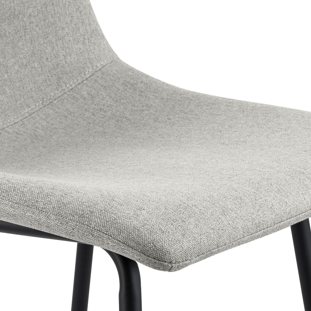 BARHOCKER Gekel Stoff Grau - Grau, Textil (44/98/49cm) - DELUKE