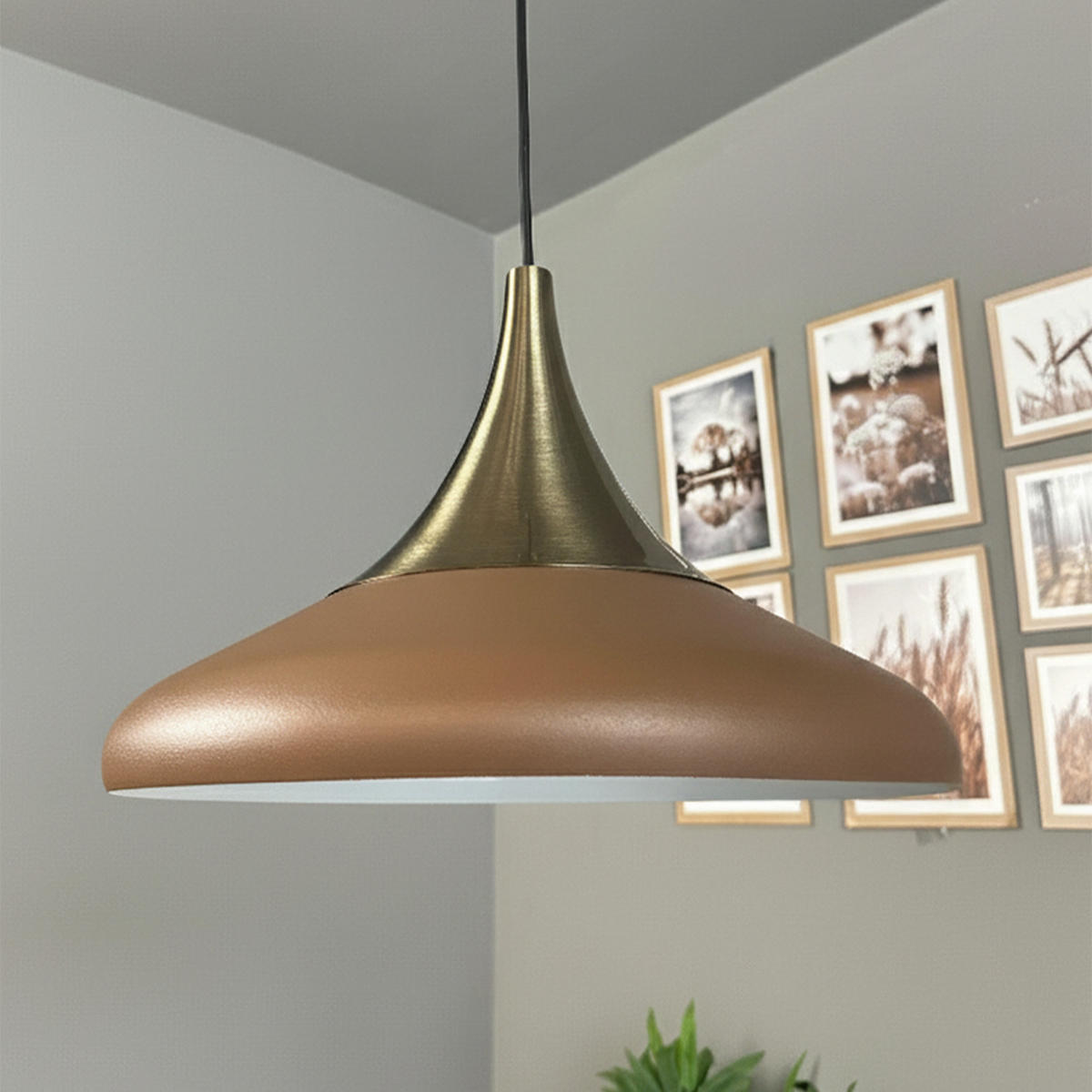 PENDELLEUCHTE Paladin - Braun, Metall (35/35/28cm) - Bamyum