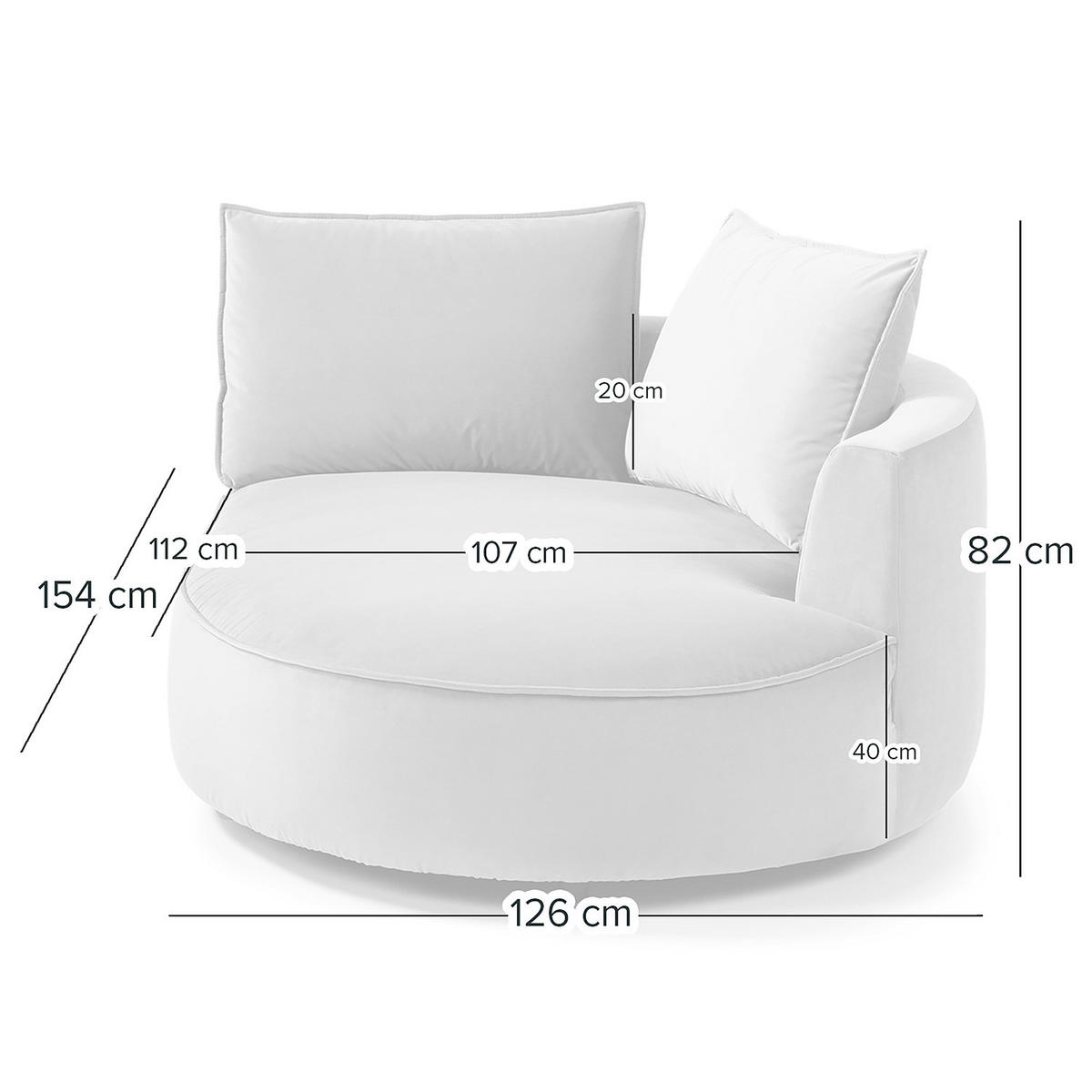 OTTOMANE - modular - Hellgrau/Schwarz, Kunststoff/Textil (126/82/154cm) - home24