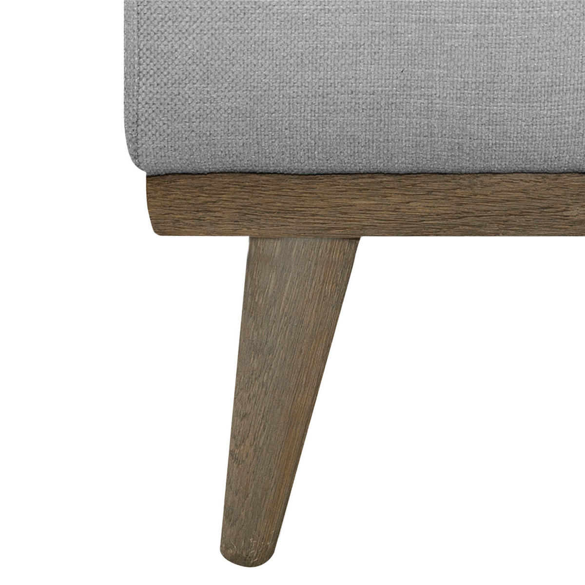 WOHNLANDSCHAFT mit Longchair - Eichefarben/Grau, Eichenholz/Textil (371/81/219cm) - home24