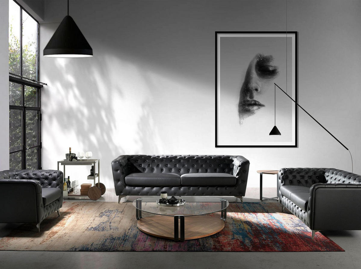 COUCHTISCH Dreieckiger dreieckig gehärtetes Glas, schwarzer Stahl und Nussbaum 135/135/32 cm - Transparent/Nussbaumfarben, Glas/Holz (135/135/32cm) - ANGEL CERDA