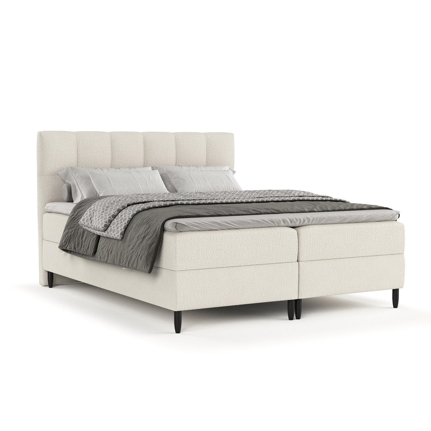 BOXBETT Arlette Beige 140/200 cm - Beige/Schwarz, Holz/Holzwerkstoff (140/200cm) - Maison de Reve