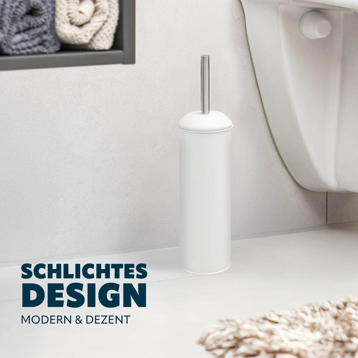 WC-GARNITUR RIALTO, weiß, Edelstahl - Weiß, Metall (9/40/9cm) - bremermann