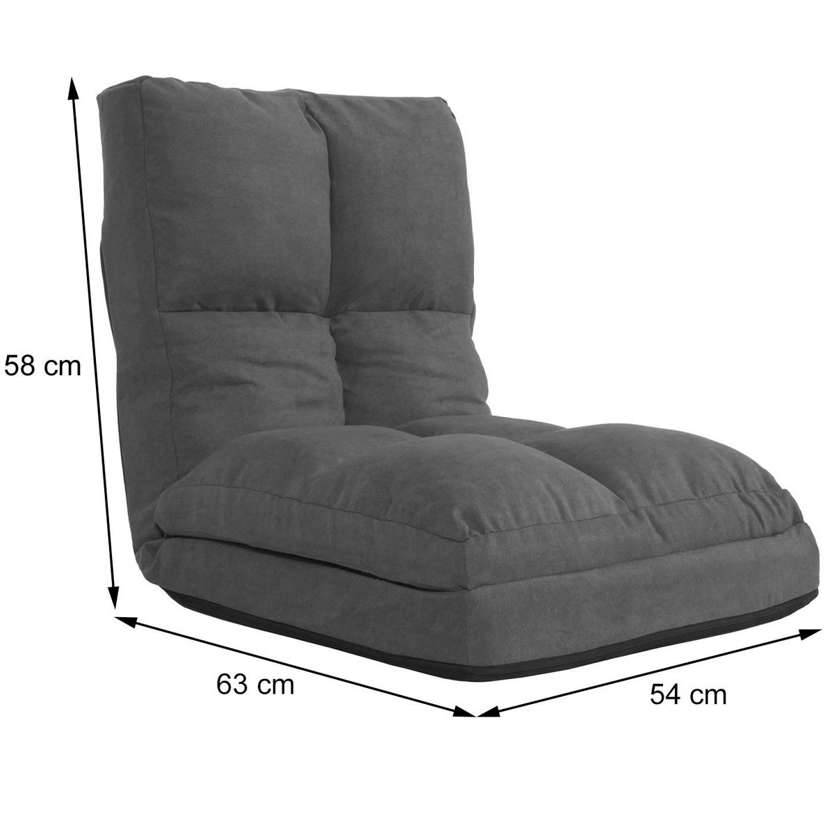 BODENSESSEL Hellgrau - Hellgrau, Textil (54/58/63cm) - MCW