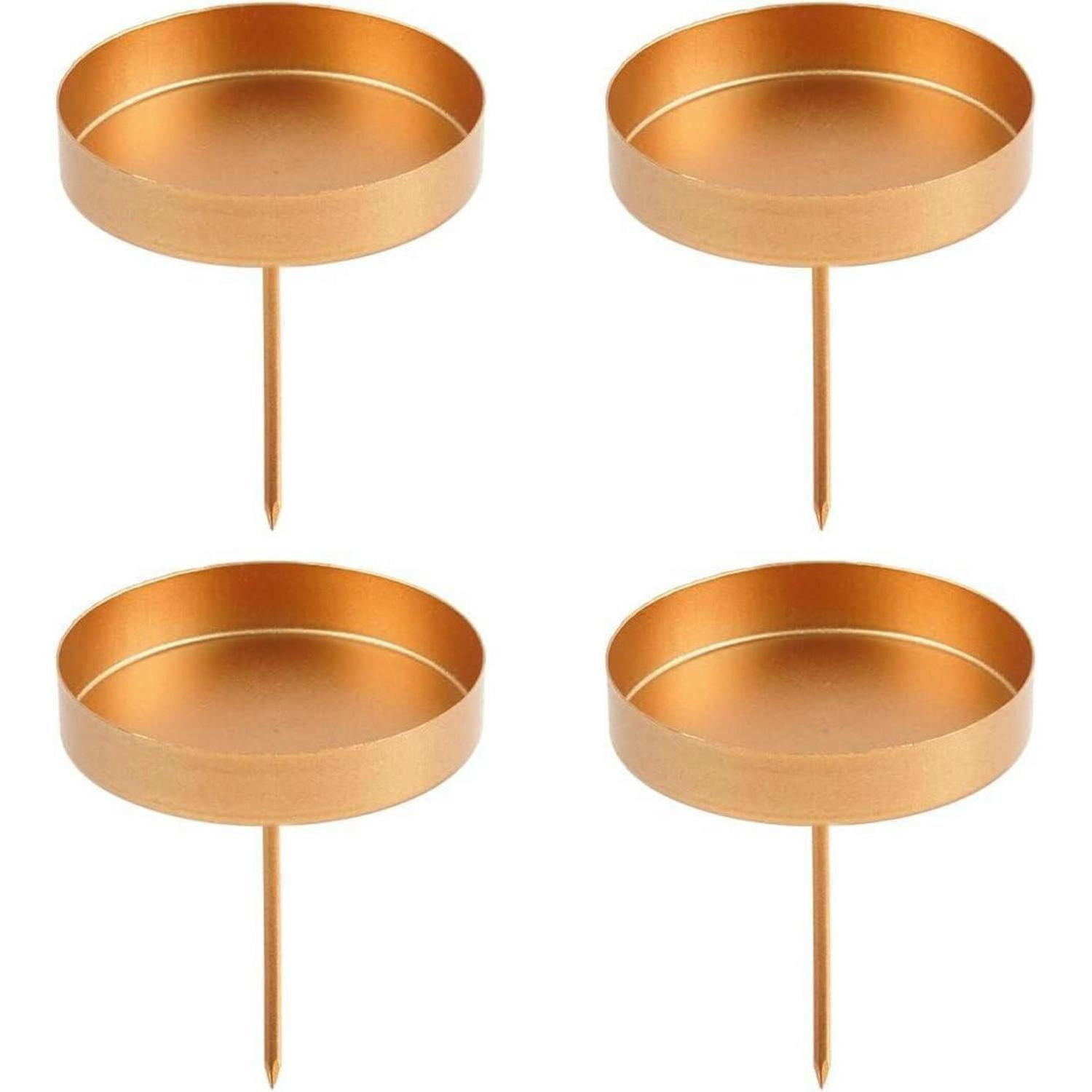 KERZENHALTER 4er Set Gold 10 cm Metall - Goldfarben, Metall (10/7.9/10cm)