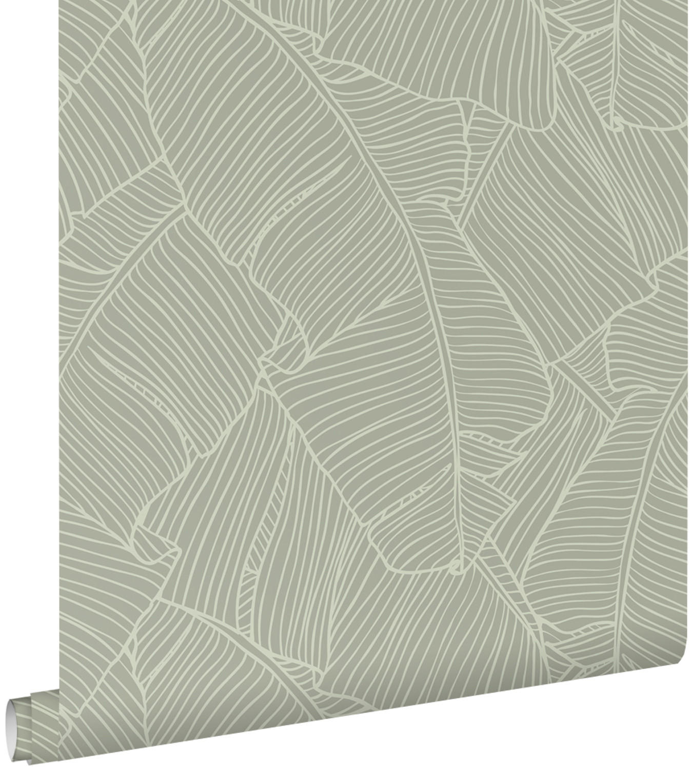 TAPETE Blätter 53 cm x 10.05 m - Grün, Papier (53/1000cm) - ESTAhome