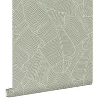 TAPETE Blätter 53 cm x 10.05 m - Grün, Papier (53/1000cm) - ESTAhome