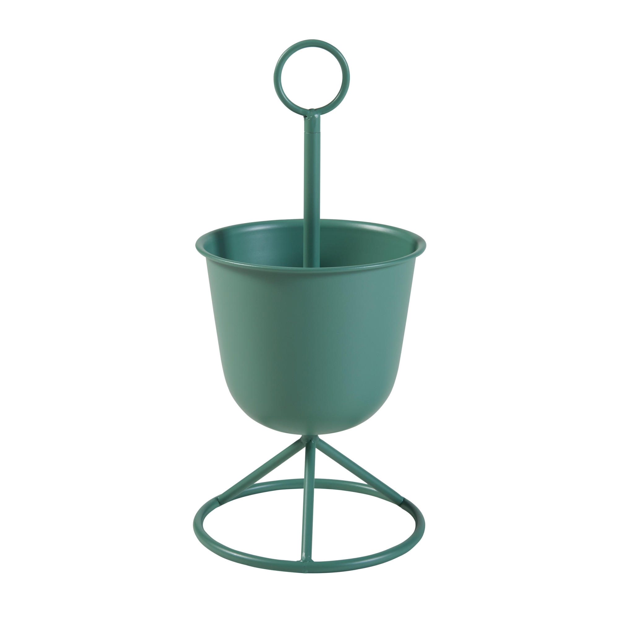 PFLANZENSTÄNDER Alphen - Grün, Metall (23/48cm) - [en.casa]