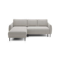 ECKSOFA BONO Stilvolles Sofa mit Schlaffunktion, Robuste Holzfüße, Elegante Armlehnen, Tiefe Sitzfläche 226x164x88cm, Linke, Beige - Beige, Holz/Textil (164/226cm) - DomoHome