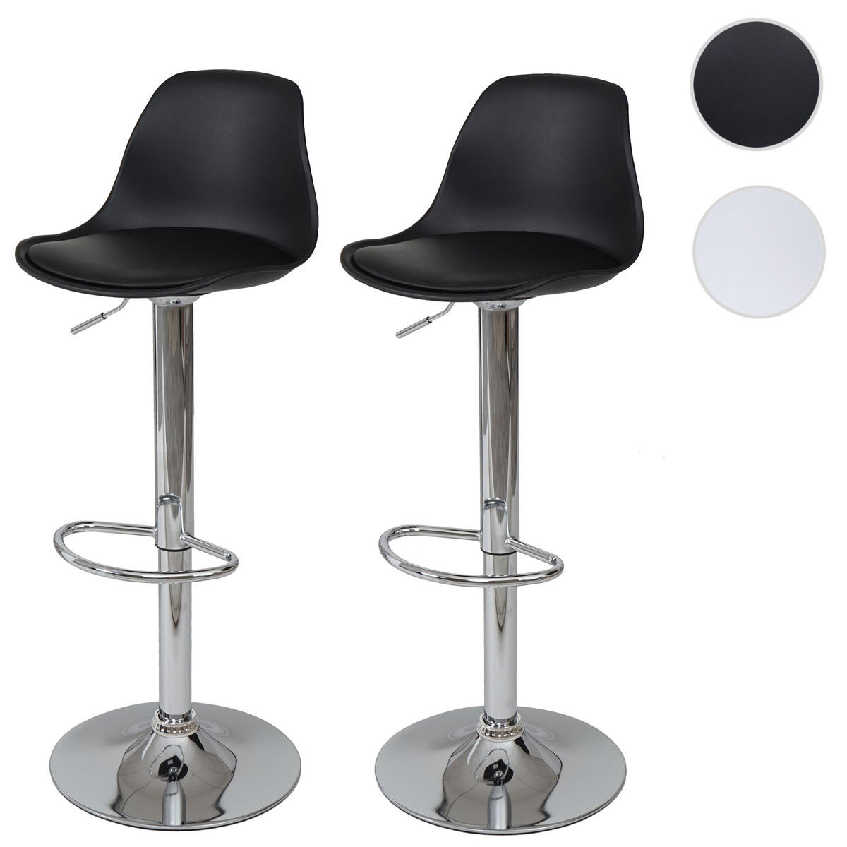 BARHOCKER Schwarz 2er-Set - Schwarz, Textil (39/103/43cm) - MCW