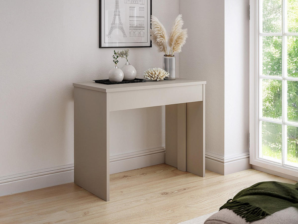KONSOLENTISCH - Holz, Platte - Beige - - Beige, Holz (90/302/75cm) - Vente-Unique