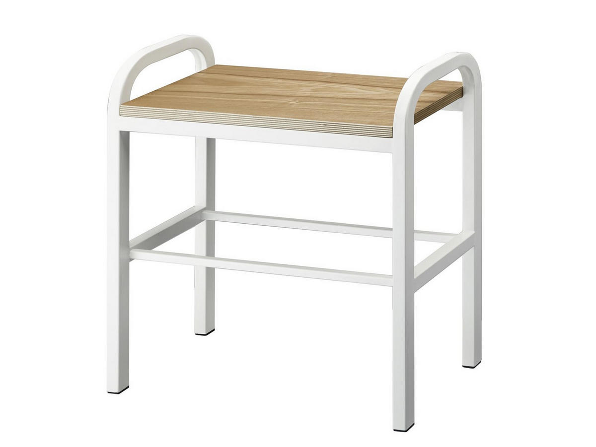 SCHUHREGAL Tower weiß 48/46/19 cm mit Ablage - Weiß, Holz/Metall (19/46/48cm) - Yamazaki