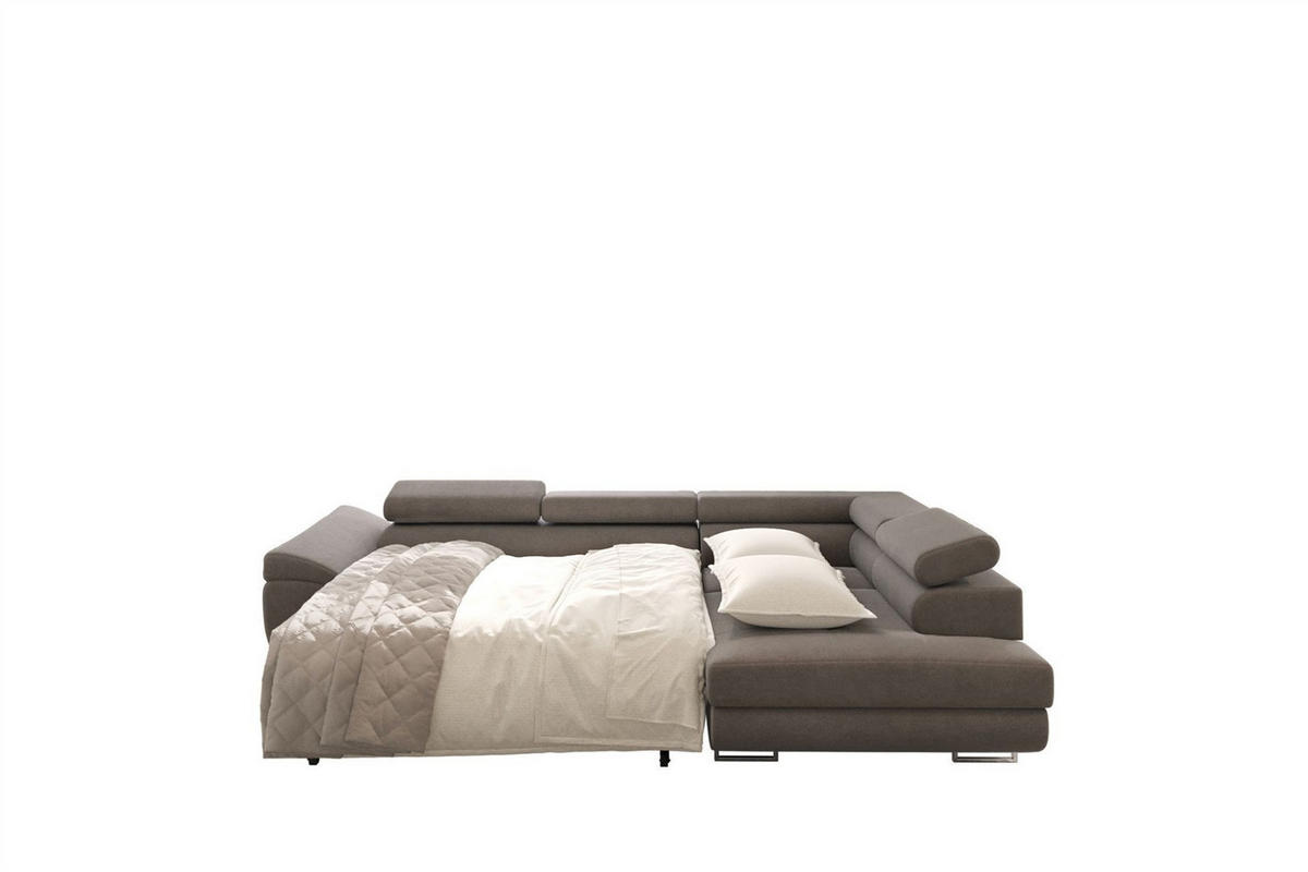 ECKSOFA Carmelo In Nova - Grau, Holzwerkstoff/Textil (275/202cm) - Fun Möbel