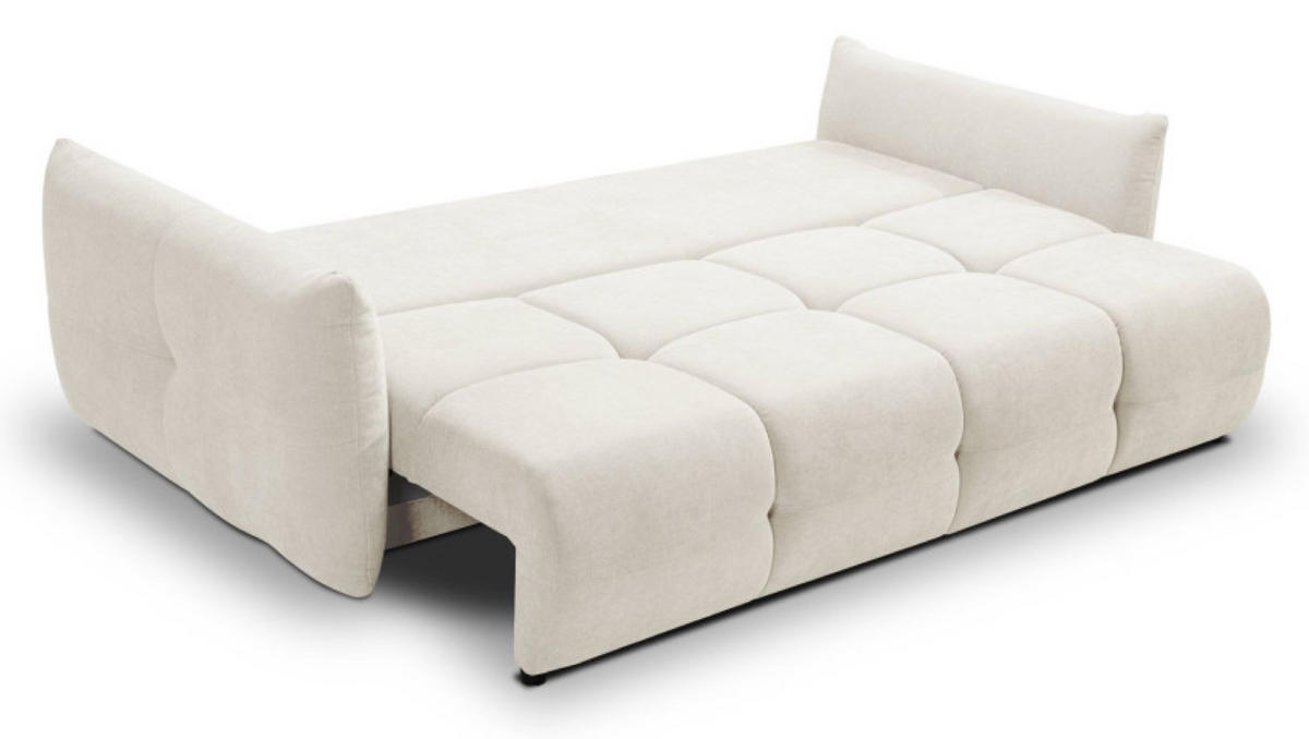 SOFA Ecru BASTO Mit Schlaffunktion - Ecru, Textil (245/86/110cm) - Sepro Meble