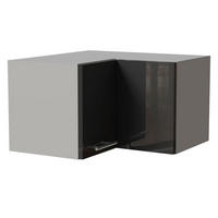 ECKHÄNGESCHRANK Essen W12/60/36 Graphit Hochglanz / Grau Matt 60 / 60 / 36cm - Graphitfarben/Grau, Holz/Holzwerkstoff (60/36/60cm) - Feldmann-Wohnen