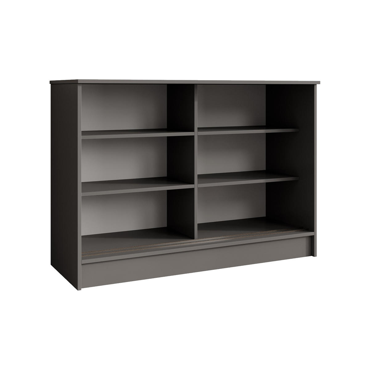 KOMMODE Horizon mit 2 Schiebetüren, Graphit, 120 cm - Graphitfarben, Holzwerkstoff (121/85/43.5cm) - Beautysofa