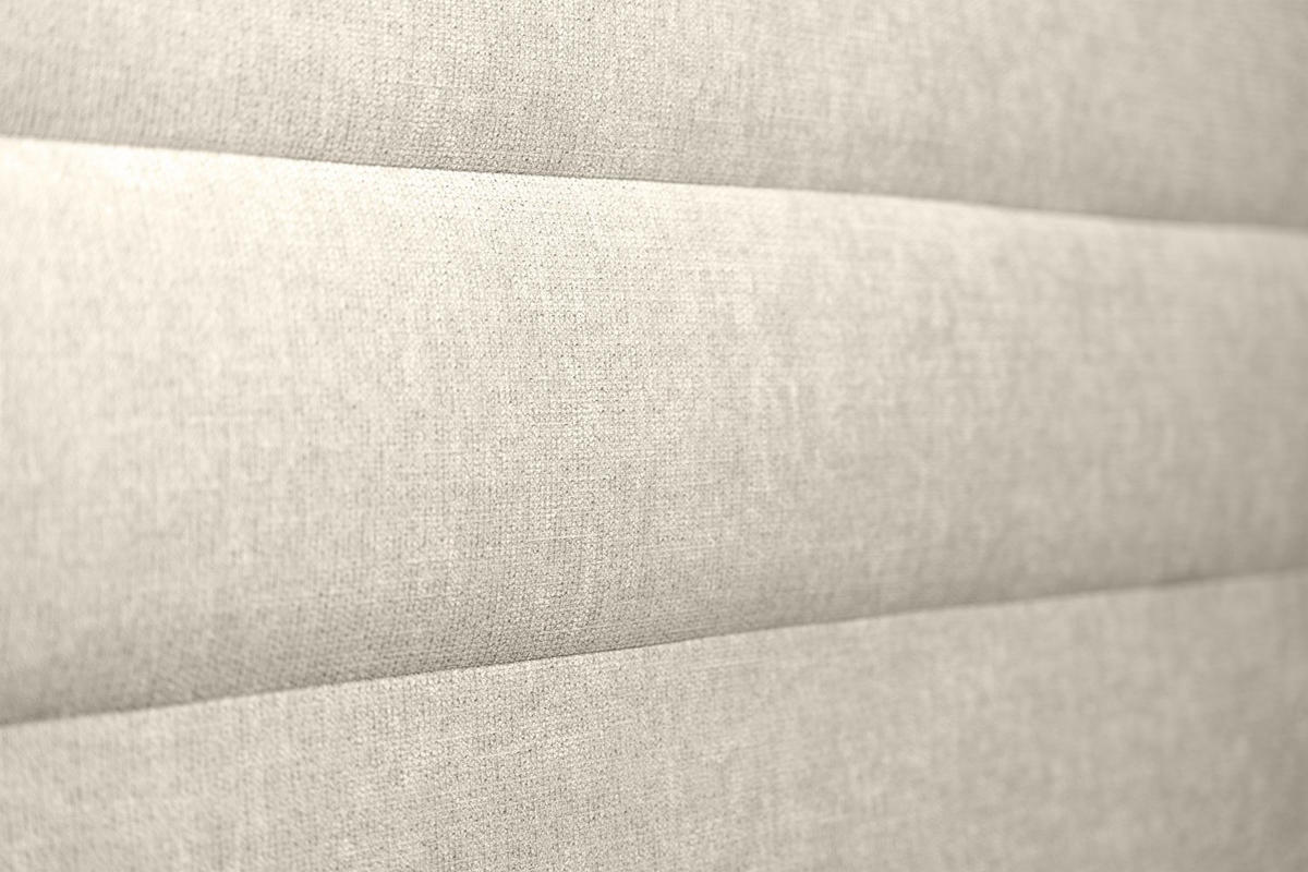 KOPFTEIL Modell Linien – Hellbeiger Stoff 90 cm - Beige, Holz (90/120/10cm) - Sommeil de Plomb