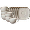 KAFFEETASSEN MIT UNTERTASSEN Casa beige 200 ml 6er Set - Beige, Keramik (13.5/9/13.5cm) - Ritzenhoff Breker