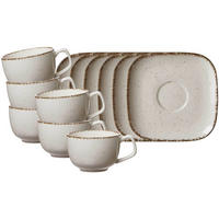 KAFFEETASSEN MIT UNTERTASSEN Casa beige 200 ml 6er Set - Beige, Keramik (13.5/9/13.5cm) - Ritzenhoff Breker