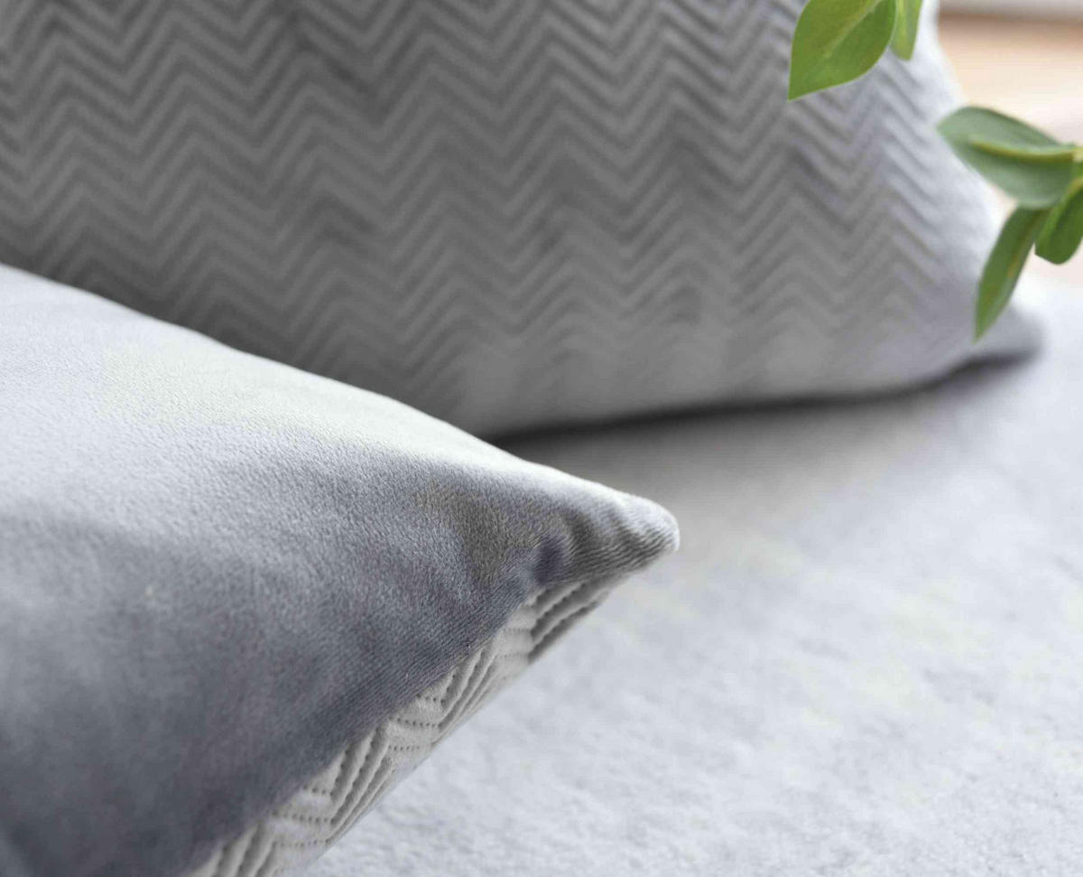 DEKOKISSEN Greta 45x45 cm Grau - Grau, Textil (45/45cm)