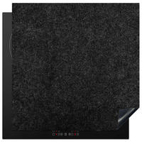 HERDABDECKPLATTE Granit - Schwarz - Granitstruktur - Dunkel Induktionsmatte 78x78 cm - Schwarz, Kunststoff (78/78/0.2cm) - MuchoWow