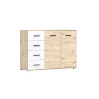 KOMMODE - Highboard Marsylio 24SD - Eiche Artisan, Holzwerkstoff (135/95/45cm) - Möblo