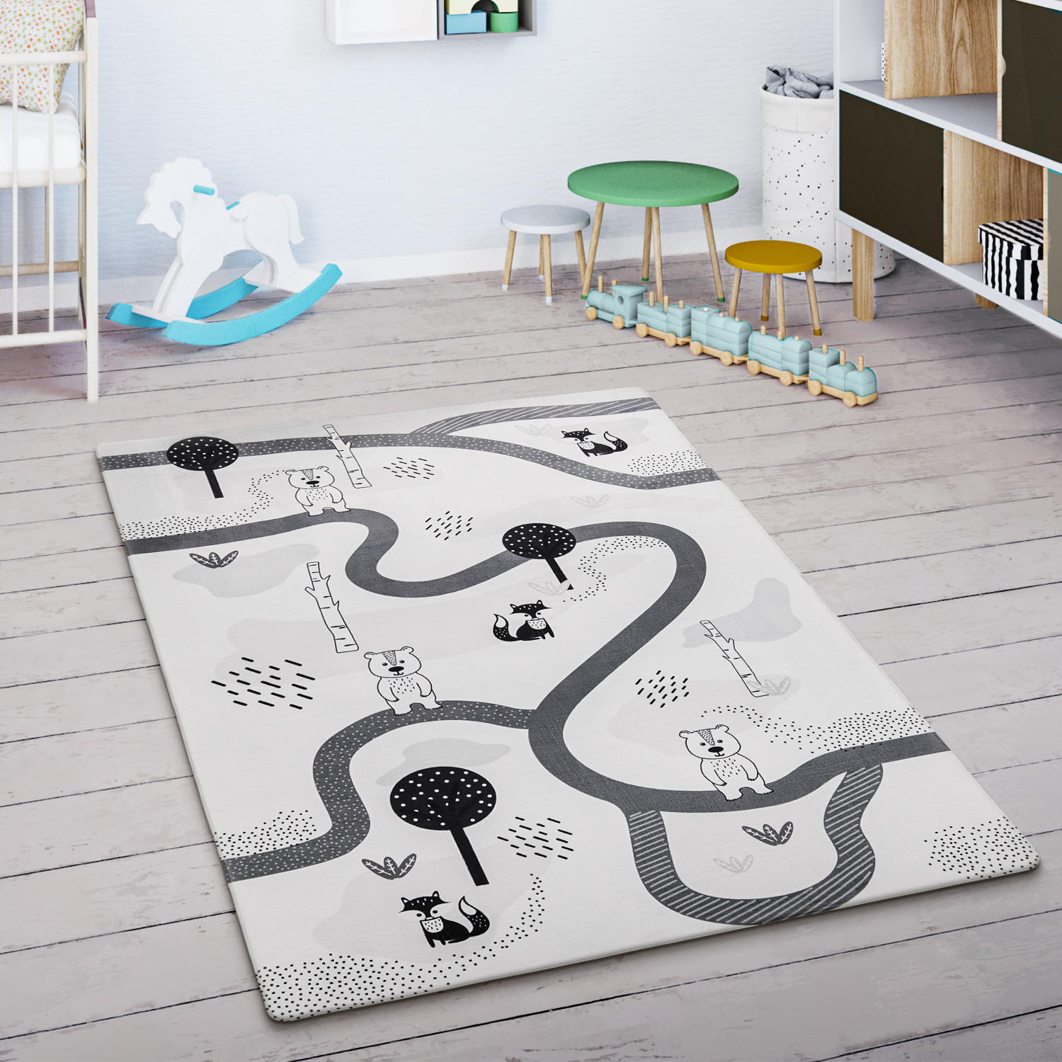 KINDERTEPPICH 80/150 cm Chicos 560 - Weiß, Textil (80/150cm) - Paco Home