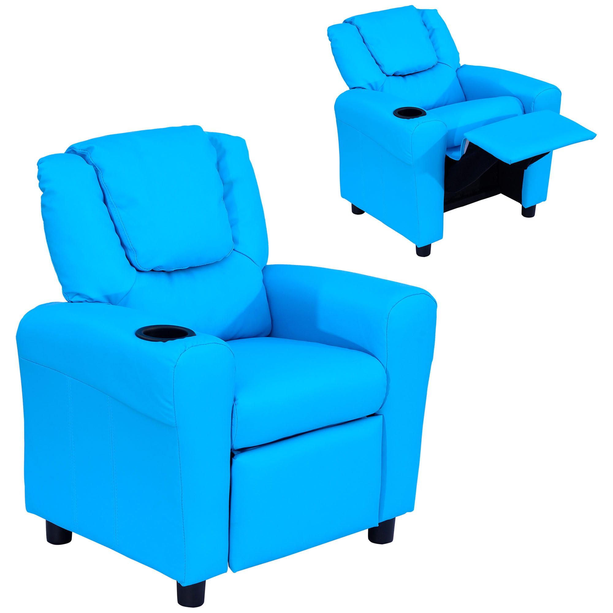 KINDERSESSEL, Blau, Schaumstoff, Metall - Blau, Kunststoff (52/69/62cm) - HOMCOM
