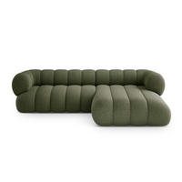 ECKSOFA Koge aus Chenille-Stoff grün 5 Sitzplätze - Grün, Textil (165/270cm) - Cosmopolitan Design