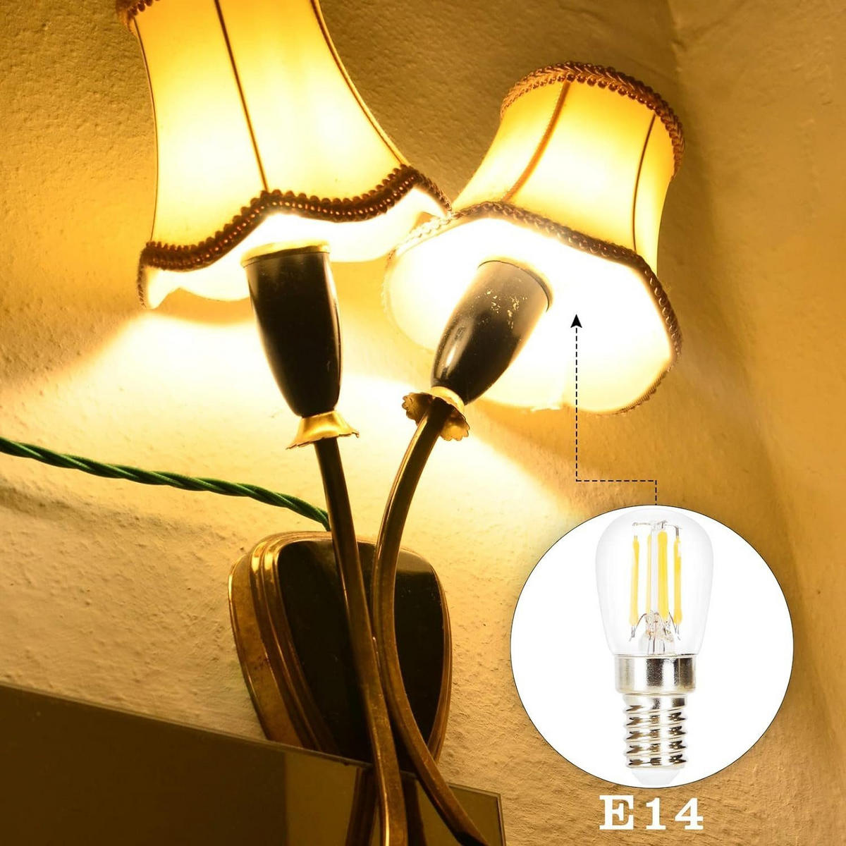 LED žárovky E14 4W (balení 10 ks) - průhledná, sklo (2.5/6cm) - Nettlife
