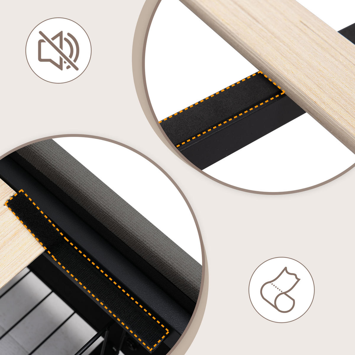 STAURAUMBETT 140/200 cm DE-00241, in Grau, LED und 4 Schubladen - Grau, Holz (140/200cm) - ComfortXL