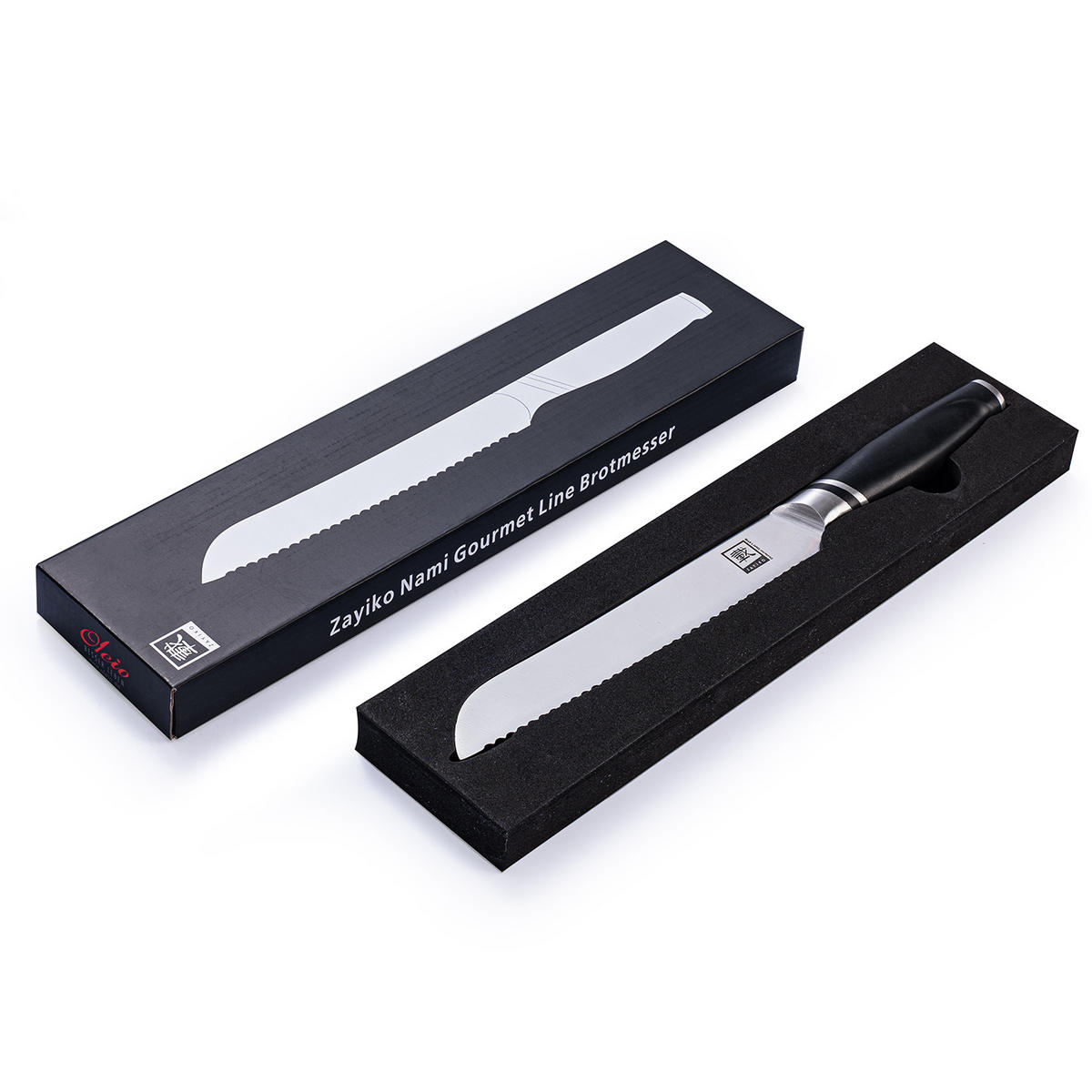 BROTMESSER 20,5 cm - Schwarz, Metall (34cm) - Zayiko