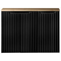 WASCHBECKENSCHRANK Newport-56 - Schwarz, Holzwerkstoff (80/60/40cm) - Lomado